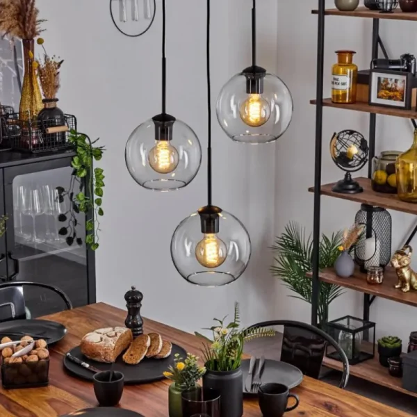 hofstein Plafonnier Verre 20 cm Koyoto Clair, 3 lumières* Lampes En Verre