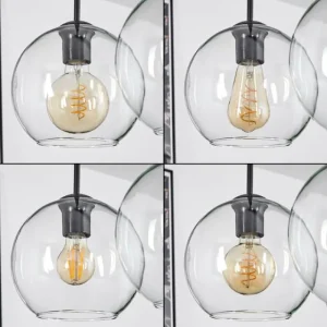 hofstein Plafonnier Verre 20 cm Koyoto Clair, 5 lumières* Lampes En Verre