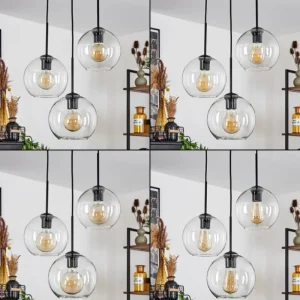 hofstein Plafonnier Verre 20 cm Koyoto Clair, 3 lumières* Lampes En Verre