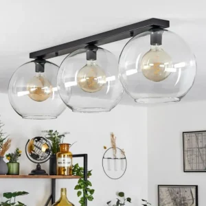 hofstein Plafonnier Verre 30 cm Koyoto Clair, 3 lumières* Lampes En Verre