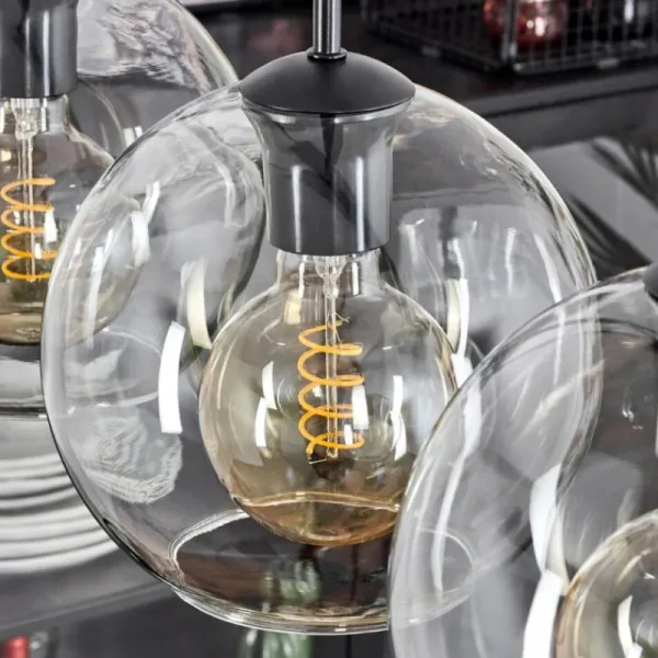 hofstein Plafonnier Verre 20 cm Koyoto Clair, 5 lumières* Lampes En Verre