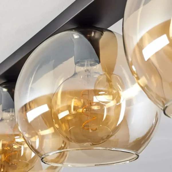 hofstein Plafonnier Verre 25 cm Koyoto Ambre, 4 lumières* Lampes En Verre