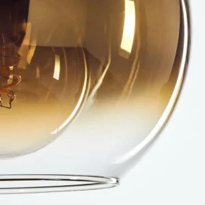 hofstein Plafonnier Verre 20 cm Koyoto Or, Clair, 3 lumières* Lampes En Verre