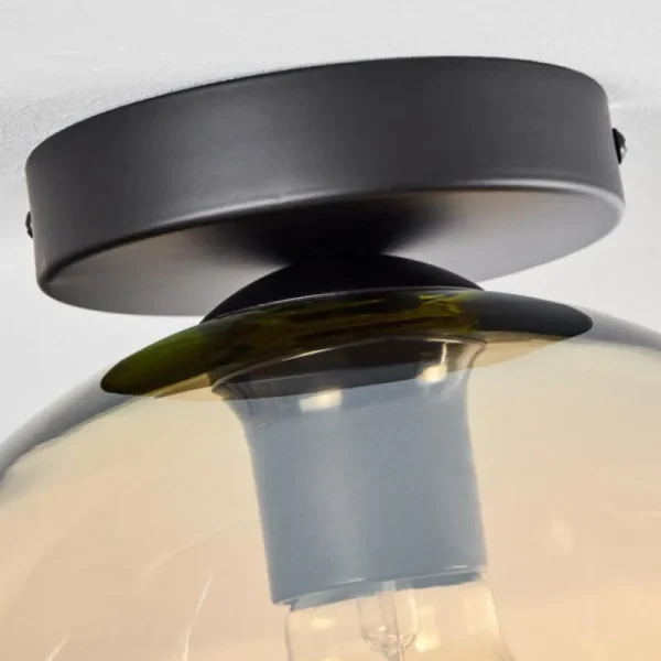 hofstein Plafonnier Verre 25 cm Koyoto Ambre, 1 lumière* Lampes En Verre