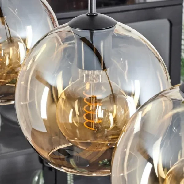 hofstein Plafonnier Verre 20 cm Koyoto Ambre, 3 lumières* Lampes En Verre