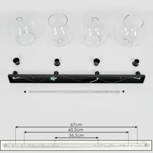 hofstein Plafonnier Verre 25 cm Koyoto Clair, 4 lumières* Lampes En Verre