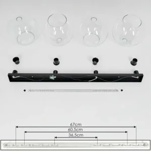 hofstein Plafonnier Verre 30 cm Koyoto Clair, 4 lumières* Lampes En Verre