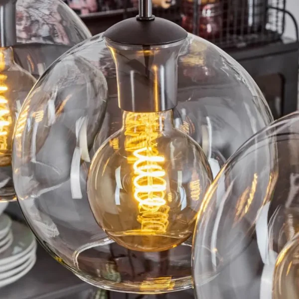 hofstein Plafonnier Verre 20 cm Koyoto Clair, 5 lumières* Lampes En Verre