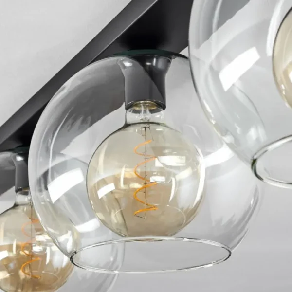 hofstein Plafonnier Verre 25 cm Koyoto Clair, 4 lumières* Lampes En Verre
