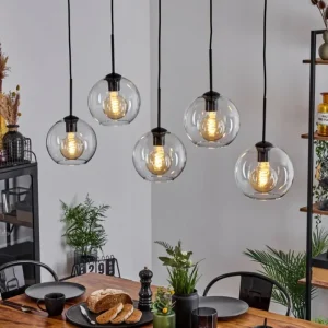 hofstein Plafonnier Verre 20 cm Koyoto Clair, 5 lumières* Lampes En Verre