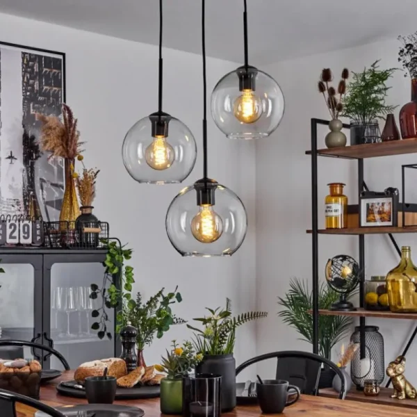 hofstein Plafonnier Verre 20 cm Koyoto Clair, 3 lumières* Lampes En Verre
