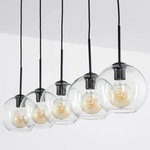 hofstein Plafonnier Verre 20 cm Koyoto Clair, 5 lumières* Lampes En Verre