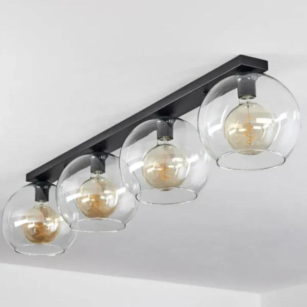 hofstein Plafonnier Verre 25 cm Koyoto Clair, 4 lumières* Lampes En Verre