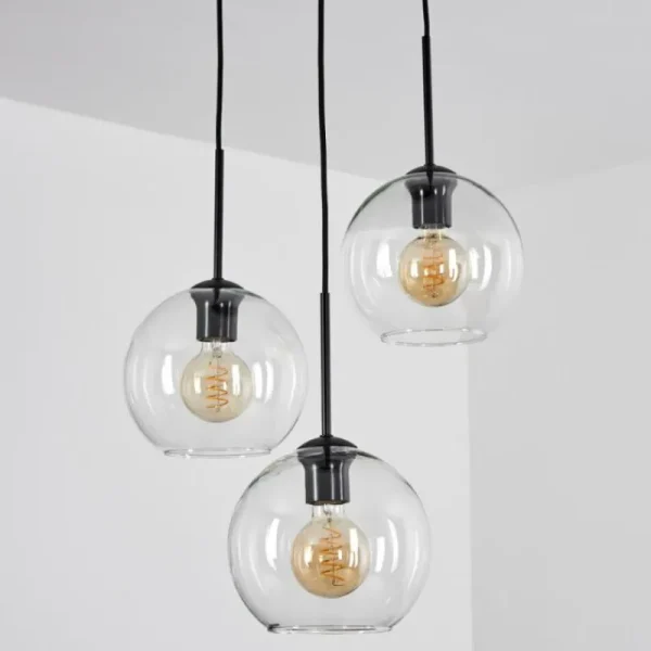 hofstein Plafonnier Verre 20 cm Koyoto Clair, 3 lumières* Lampes En Verre