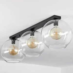 hofstein Plafonnier Verre 30 cm Koyoto Clair, 3 lumières* Lampes En Verre