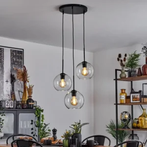 hofstein Plafonnier Verre 20 cm Koyoto Clair, 3 lumières* Lampes En Verre
