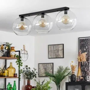 hofstein Plafonnier Verre 30 cm Koyoto Clair, 3 lumières* Lampes En Verre