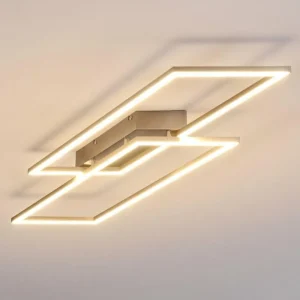 hofstein Plafonnier Veyrier LED Acier brossé, 2 lumières* Lampes Modernes