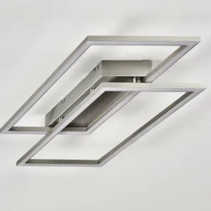 hofstein Plafonnier Veyrier LED Acier brossé, 2 lumières* Lampes Modernes