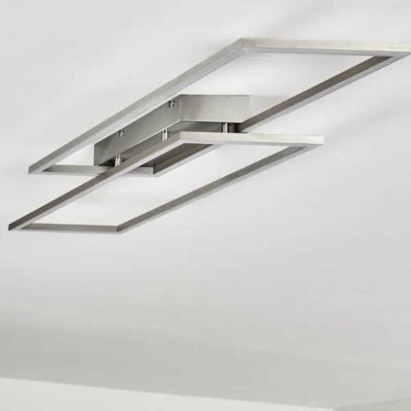 hofstein Plafonnier Veyrier LED Acier brossé, 2 lumières* Lampes Modernes