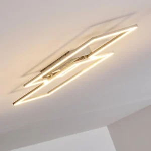 hofstein Plafonnier Veyrier LED Acier brossé, 2 lumières* Lampes Modernes
