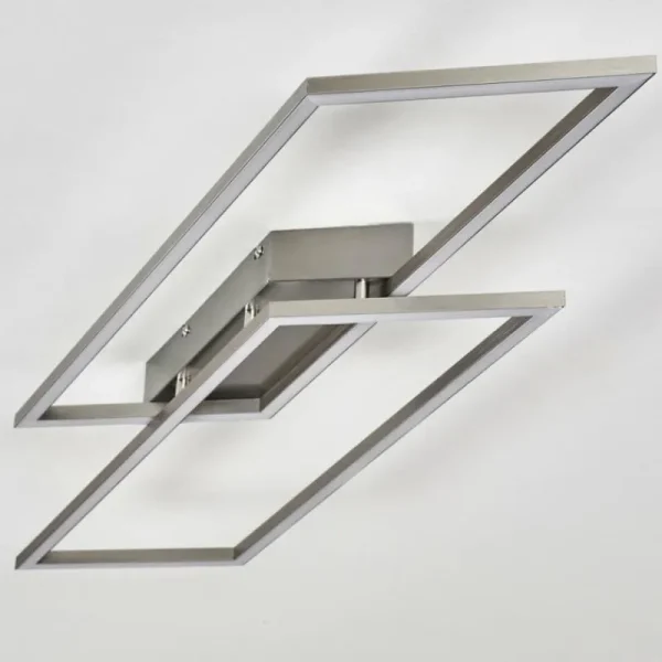 hofstein Plafonnier Veyrier LED Acier brossé, 2 lumières* Lampes Modernes