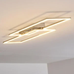 hofstein Plafonnier Veyrier LED Acier brossé, 2 lumières* Lampes Modernes