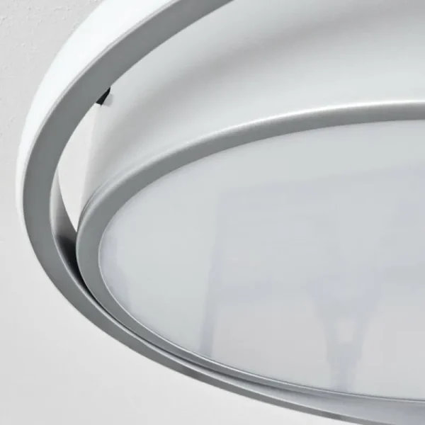 hofstein Plafonnier Vignier LED Titane, 1 lumière* Lampes Modernes