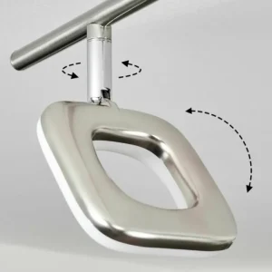 hofstein Plafonnier Villenauxe LED Nickel mat, 6 lumières* Lampes Modernes
