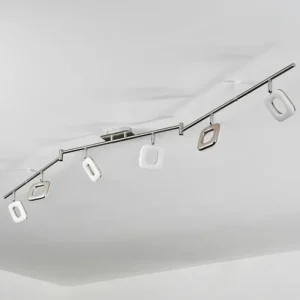 hofstein Plafonnier Villenauxe LED Nickel mat, 6 lumières* Lampes Modernes