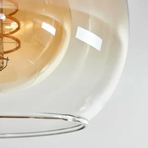 hofstein Plafonnier Vouhet Brun, Couleur bois, Noir, 3 lumières* Lampes Modernes