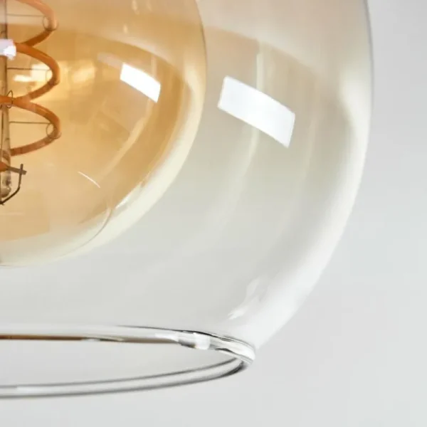 hofstein Plafonnier Vouhet Brun, Couleur bois, Noir, 3 lumières* Lampes Modernes