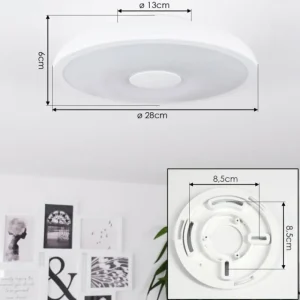 hofstein Plafonnier Vully Blanc, 1 lumière, Changeur de couleurs* Lampes Modernes