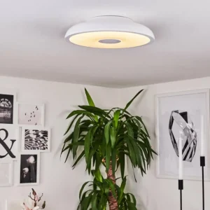 hofstein Plafonnier Vully Blanc, 1 lumière, Changeur de couleurs* Lampes Modernes