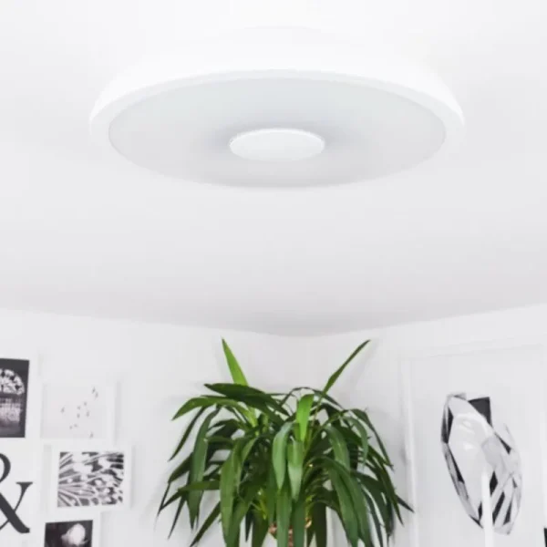 hofstein Plafonnier Vully Blanc, 1 lumière, Changeur de couleurs* Lampes Modernes