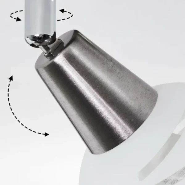 hofstein Plafonnier Warga LED Nickel mat, 4 lumières* Lampes En Verre