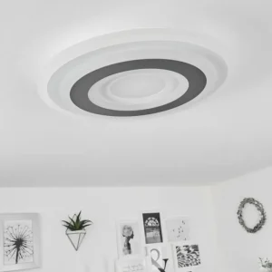 hofstein Plafonnier Wawo LED Blanc, 1 lumière, Télécommandes* Lampes Modernes