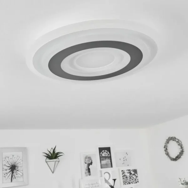 hofstein Plafonnier Wawo LED Blanc, 1 lumière, Télécommandes* Lampes Modernes