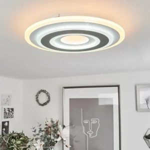 hofstein Plafonnier Wawo LED Blanc, 1 lumière, Télécommandes* Lampes Modernes