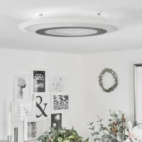 hofstein Plafonnier Wawo LED Blanc, 1 lumière, Télécommandes* Lampes Modernes