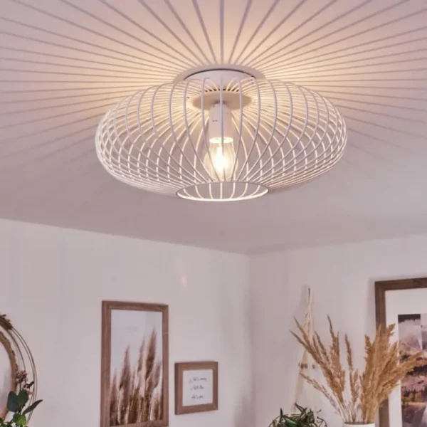 hofstein Plafonnier Wemude Blanc, 1 lumière* Lampes Modernes