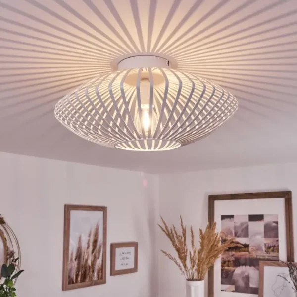 hofstein Plafonnier Wemude Blanc, 1 lumière* Lampes Modernes