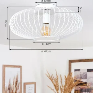 hofstein Plafonnier Wemude Blanc, 1 lumière* Lampes Modernes