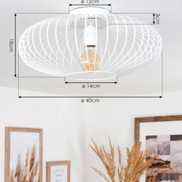 hofstein Plafonnier Wemude Blanc, 1 lumière* Lampes Modernes