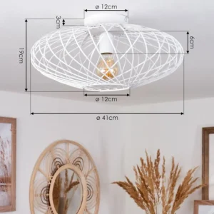 hofstein Plafonnier Wemude Blanc, 1 lumière* Lampes Modernes