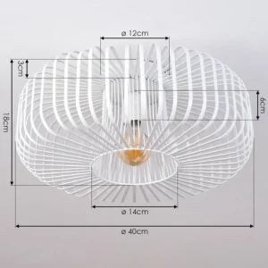 hofstein Plafonnier Wemude Blanc, 1 lumière* Lampes Modernes