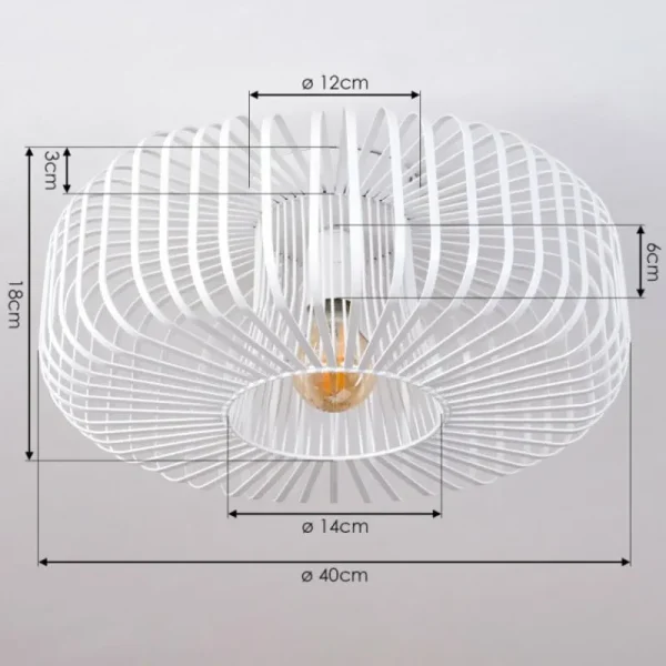 hofstein Plafonnier Wemude Blanc, 1 lumière* Lampes Modernes