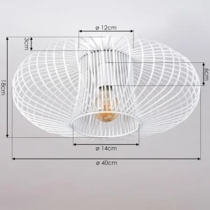 hofstein Plafonnier Wemude Blanc, 1 lumière* Lampes Modernes