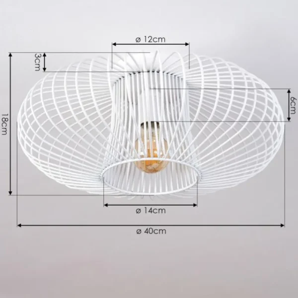 hofstein Plafonnier Wemude Blanc, 1 lumière* Lampes Modernes