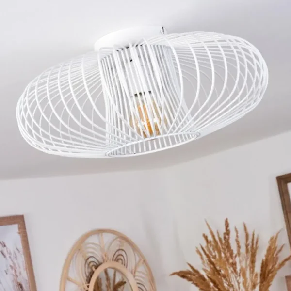 hofstein Plafonnier Wemude Blanc, 1 lumière* Lampes Modernes